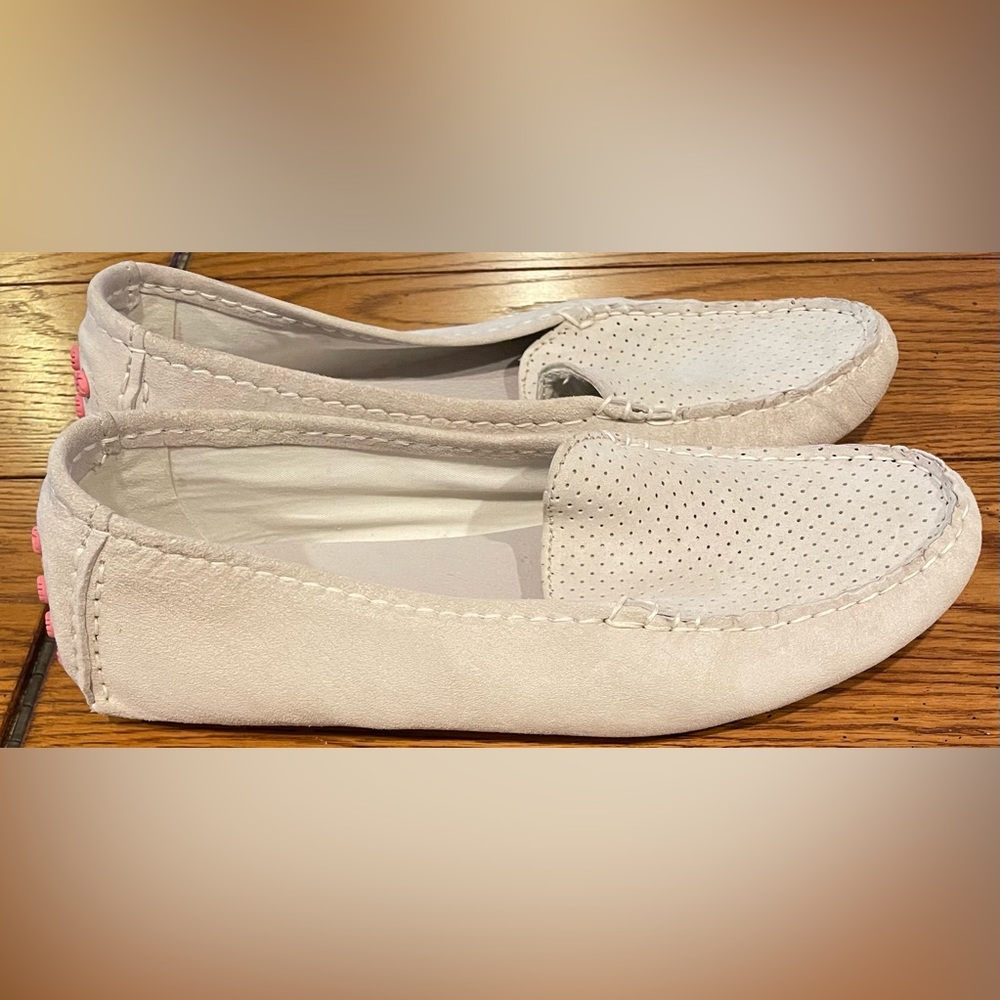 EUC Sperry women’s Port Moc Driving Style Loafer, white, size 9/40